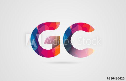 GC Logo - alphabet letter gc g c logo combination design this stock