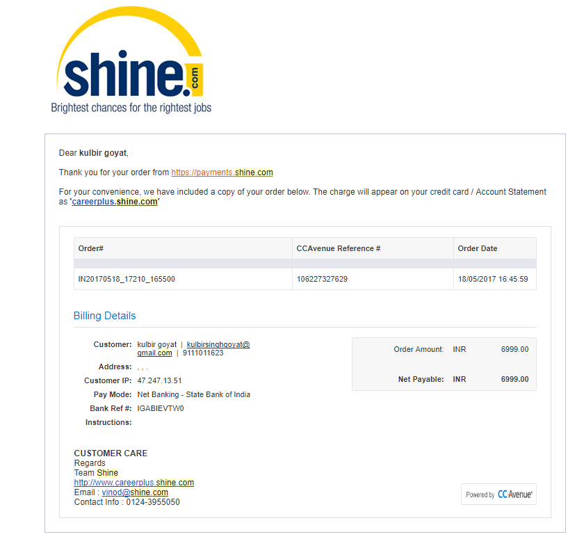 Shine.com Logo - Shine.com — regarding fraud against job