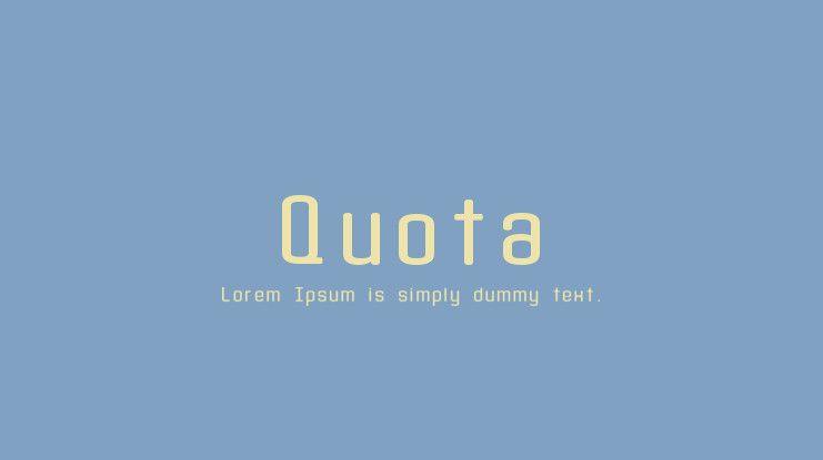 Quota Logo - Quota Font Family : Download Free for Desktop & Webfont