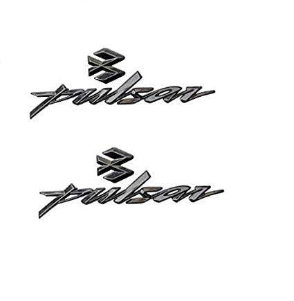 Pulsar Logo - DELHITRADERSS® Bike Emblem Badge Decal Sticker 3D Chrome Tank Logo Pulsar  Sticker(Set of 2)