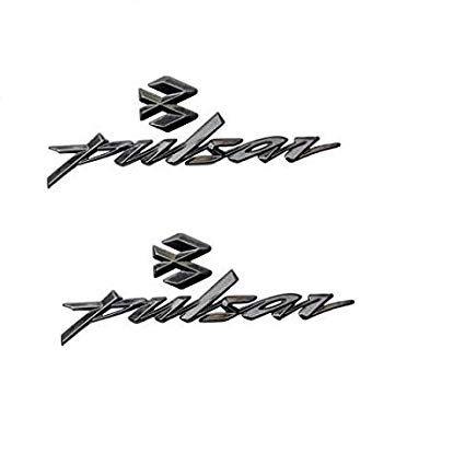 Pulsar Logo - DELHITRADERSS® Bike Emblem Badge Decal Sticker 3D Chrome Tank Logo Pulsar Sticker(Set of 2)