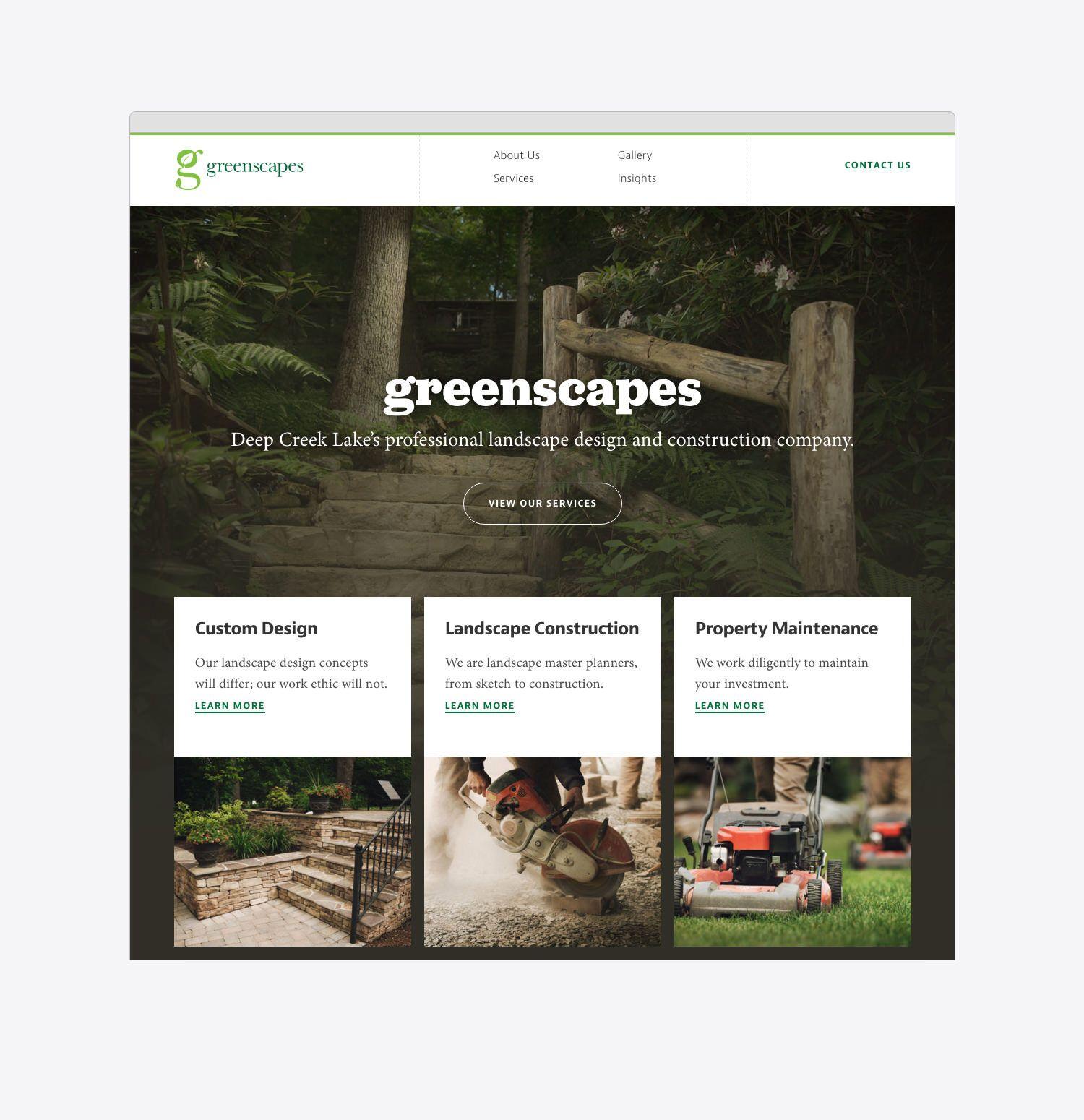 Greenscapes Logo - Professional Landscape Company Case Study, Greenscapes | Mind Merge ...