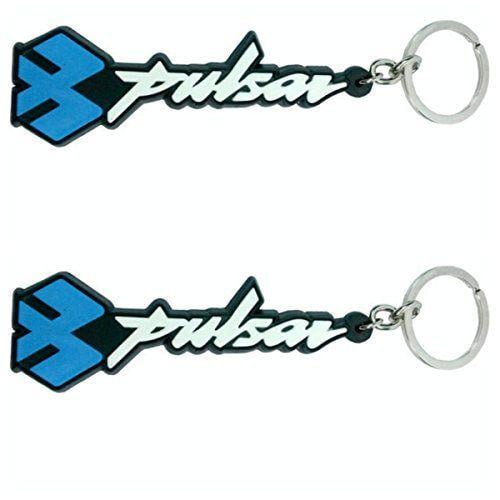 Pulsar Logo - Bajaj Pulsar Logo Premium Quality Stylish & Flexible Rubber Keychain With  Key Ring - WW ( Set of 2 )