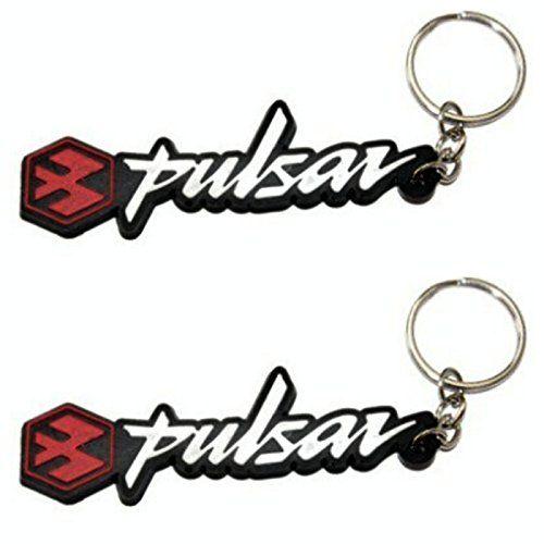 Pulsar Logo - Bajaj Pulsar Logo Premium Quality Stylish & Flexible Rubber Keychain With  Key Ring - WW ( Set of 2 )