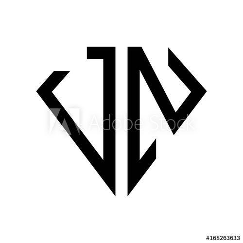 Jn Logo - initial letters logo jn black monogram diamond pentagon shape - Buy ...