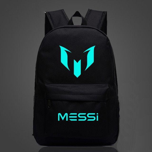 Messi Logo - US $33.8 |Hot Barcelona Messi LOGO Backpackers Shoulder Bag Multicolor Men  and Women Academy Wind Travelling forever young Bags New-in Backpacks from  ...