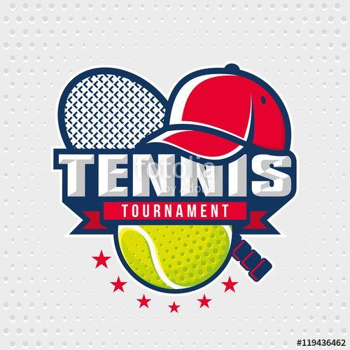 Tennis Logo - Tennis logo design template, emblem tournament template editable