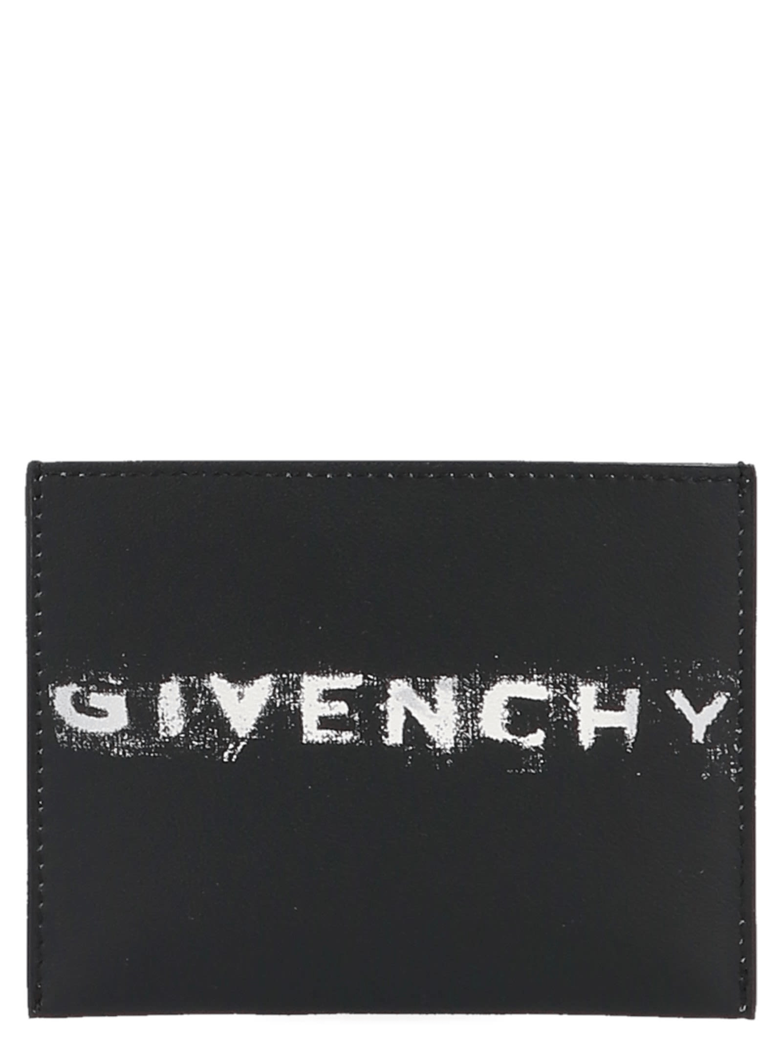 Faded Logo - Givenchy Faded Logo Cardholder in Black