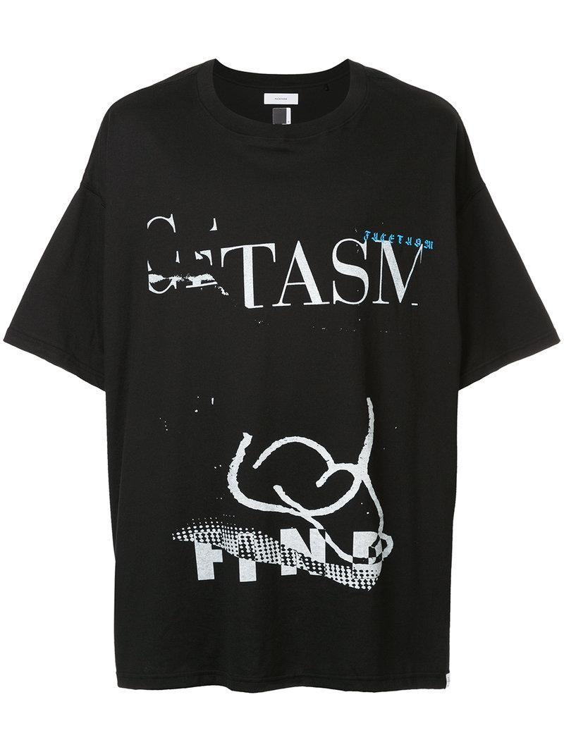 Faded Logo - Lyst - Facetasm Faded Logo Print T-shirt in Black for Men