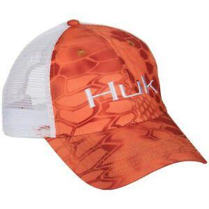 Kryptek Logo - Details about HUK Performance Fishing Kryptek Logo Trucker Hat One Size  Adjustable ORANGE