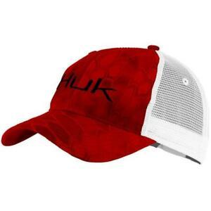 Kryptek Logo - Details about HUK Fishing Kryptek Logo Trucker Hat Cap H3000091 red new  with tags