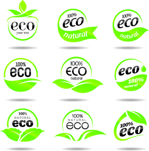 Natural Logo - Eco with natural logos and labels vector Free vector in Encapsulated ...