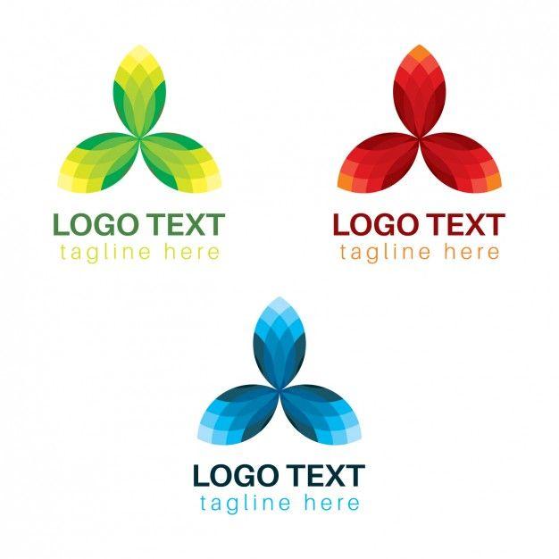 Cojunto Logo - Conjunto de logos coloridos abstractos. Descargar Vectores gratis