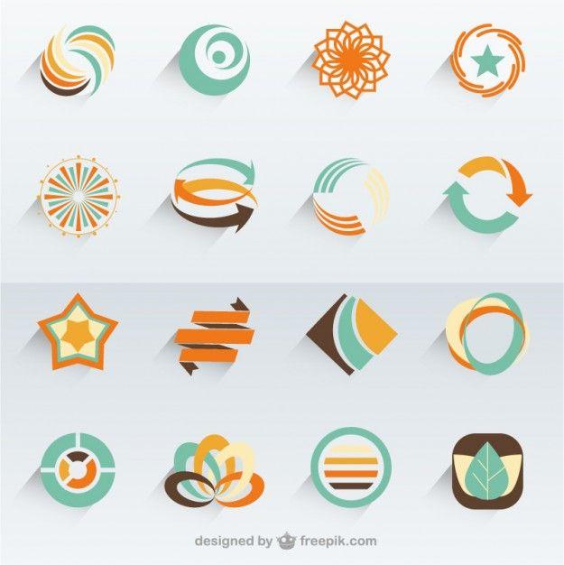 Cojunto Logo - Conjunto de plantillas de logotipo abstracto. Descargar Vectores gratis