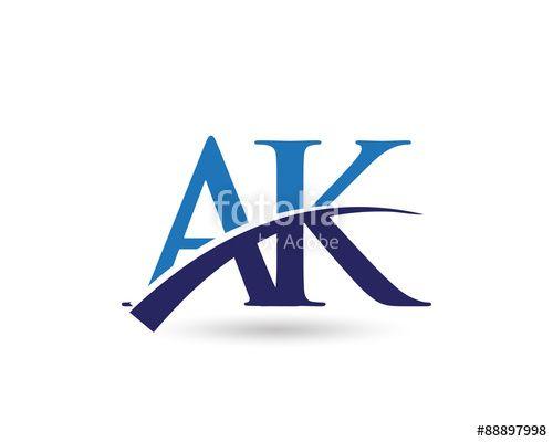 AK Logo - AK Logo Letter Swoosh
