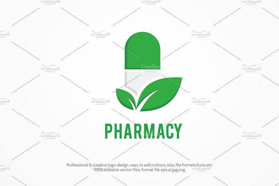 Pill Logo - Eco Pill Logo template