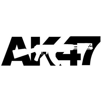 AK Logo - CVANU Ak-47 Logo Car Sticker Vinyl Decal (Black): Amazon.in: Car ...