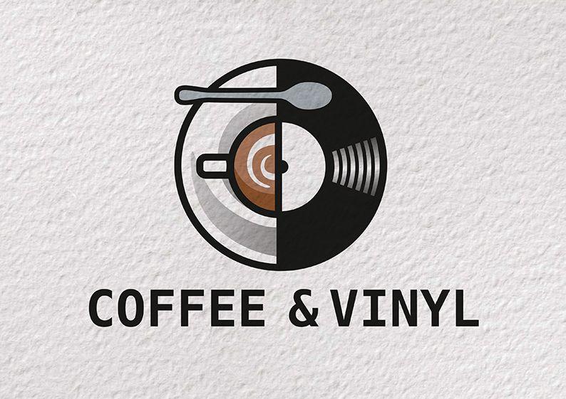 Vinyl Logo - Coffee & Vinyl” café logo concept | lappindesign