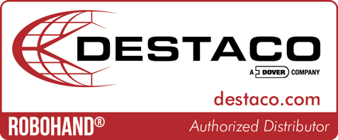 DE-STA-CO Logo - DESTACO Indexers Grippers End Effectors To Push You Forward - RG Tech