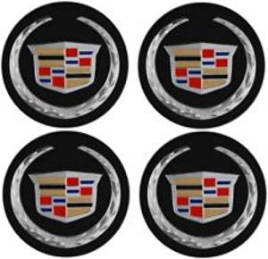 Cadi Logo - Buy New 4Pcs CADILLAC CADI BLACK CENTER WHEEL HUB CAPS Set of 4 LOGO ...