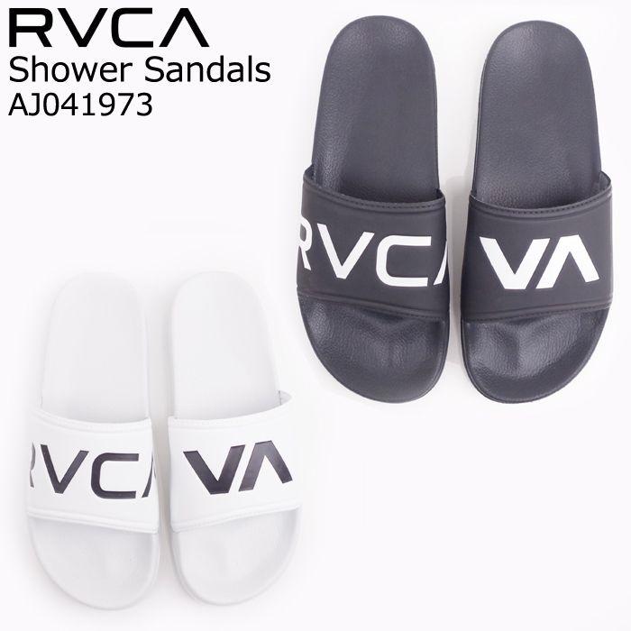 Sandals Logo - Wow, RVCA roux kasha pools the sandals men sandals logo black / white  AJ041973 fashion beach sandal B sun sports marine sports surf brand ぺたんこ ...