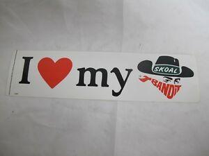Skoal Logo - Details about Vintage I Love My Skoal Bandit Bumper Sticker