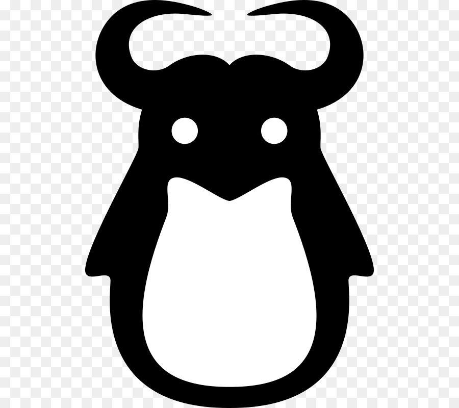 GNU Logo - Black, Nose, Head, transparent png image & clipart free download