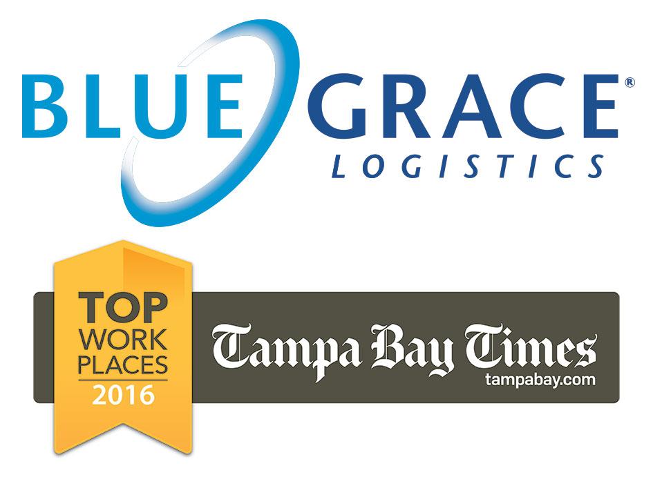 BlueGrace Logo - Tampa Bay Times Names BlueGrace Logistics One of Top Workplaces in ...