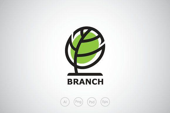 Branches Logo - Oval Branch Tree Logo Template. Logo Template. Logo