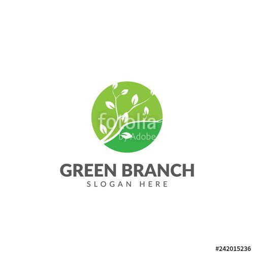 Branches Logo - Branch logo or icon vector design template with leaf branches and ...