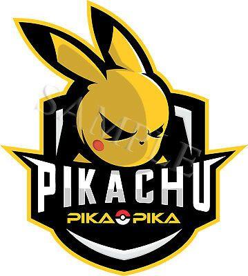 Pikachu Logo - PIKACHU GAMING MASCOT Logo, Game, Gamer Car Decal Vinyl Sticker U.k Post  Only