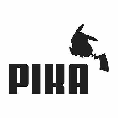 Pikachu Logo - PIKA VINYL DECAL - Logo Car Window Sticker Pokemon Puma Spoof Nintendo  pikachu