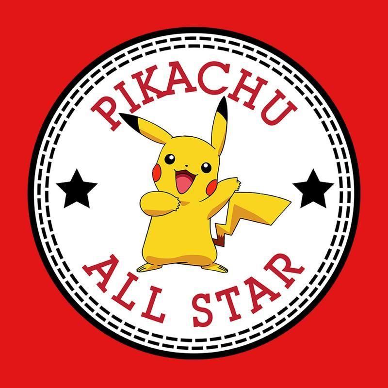 Pikachu Logo - Pikachu Pokemon All Star Converse Logo Men's Sweatshirt