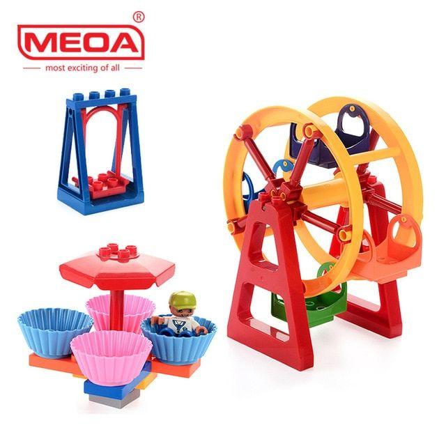 Duplo Logo - US $0.3 8% OFF|Bargain price Big Building Block Spare Parts Compatible with  LOGO Duplo Bricks Ferris wheel Sky Sheel block Swing Seesaw brick-in ...