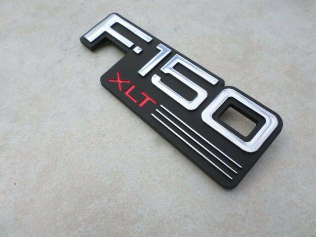 F150 Logo - 92 96 Ford F150 XL Fender Emblem Nameplate Badge Side Logo OEM 1pc Genuine