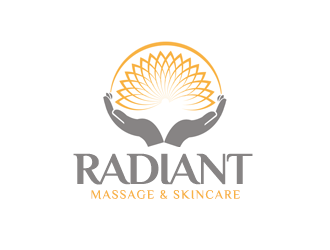 Radiant Logo - Radiant Massage & Skincare logo design - 48HoursLogo.com