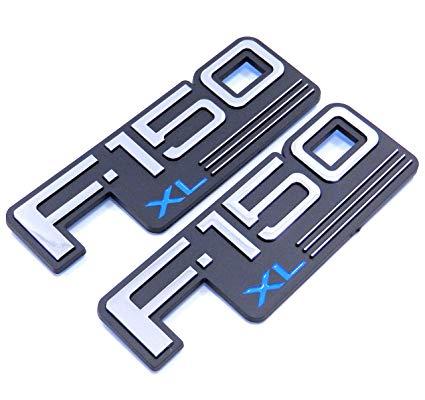 F150 Logo - Amazon.com: 92 93 94 95 96 Ford F-150 XL 2pc Fender Emblem Nameplate ...