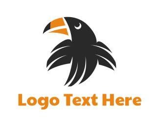 Tucan Logo - Flying Black Toucan Logo