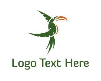 Tucan Logo - Green Tropical Toucan Logo