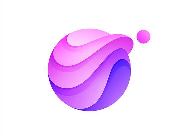 Fluid Logo - Ombre Logo. A New Logo Design Trend for 2018