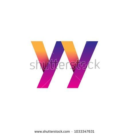 YY Logo - Initial Letter YY Logo Lowercase, magenta and orange, Modern and ...