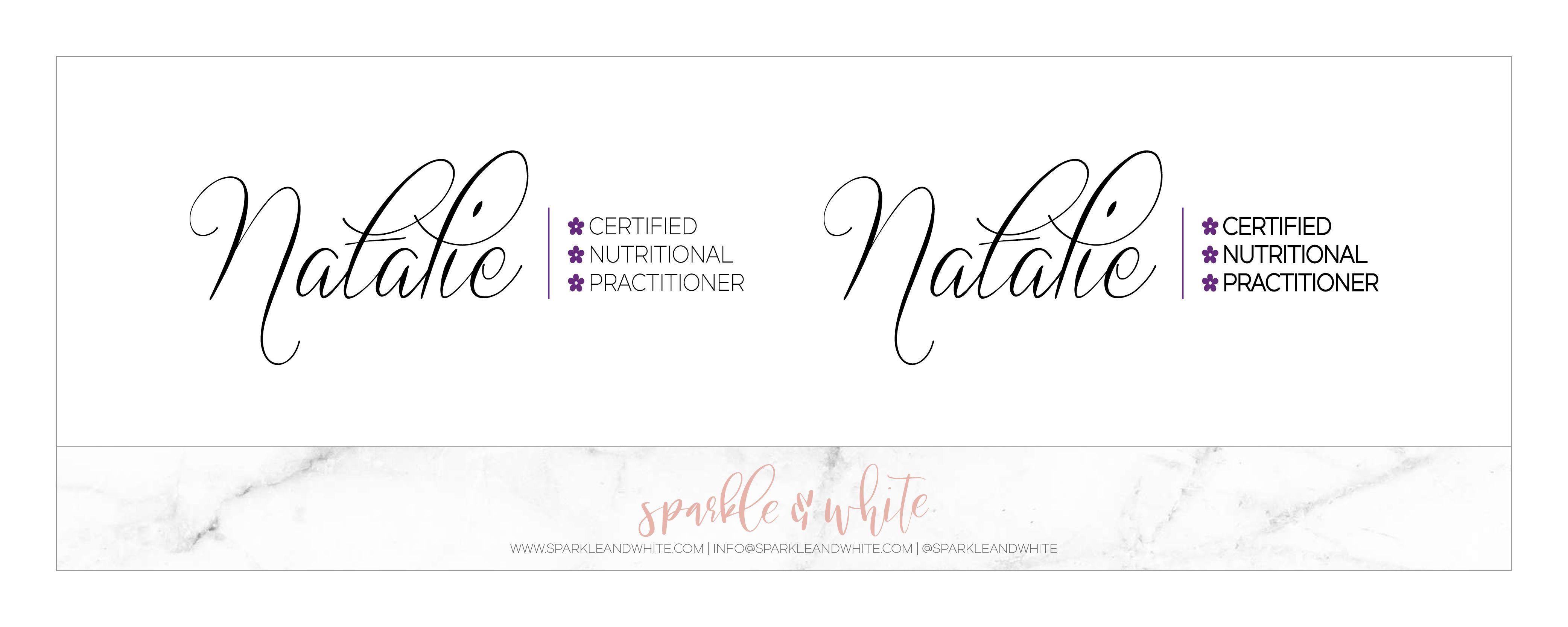 Natalie Logo - Custom Logo - Natalie CNP Portfolio - Sparkle & White Creative Studio