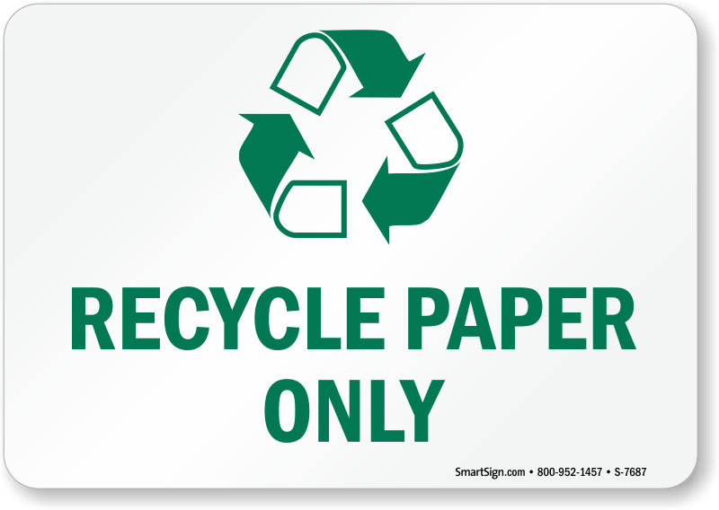 Recycled-Paper Logo - Recycling Sign