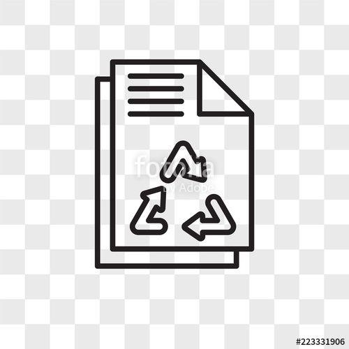 Recycled-Paper Logo - Recycled paper vector icon isolated on transparent background
