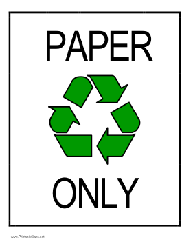 Recycled-Paper Logo - Recycling Signs