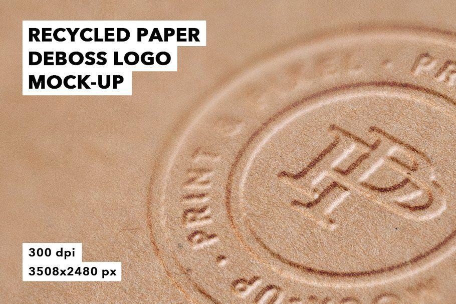 Recycled-Paper Logo - Recycled Paper Logo Mockup Badge