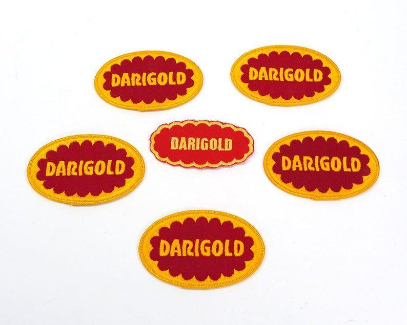 Darigold Logo - Vintage Lot of 6 Darigold Patches - Darigold Milk - 1970s - Darigold  Uniform Patches - The Milkman - Red and Gold Patches - UNUSED