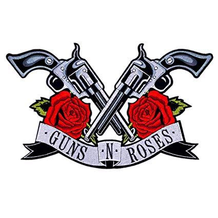 Guns Logo - Guns N' Roses Patch Band Logo XXL 13.8” x 8.5” Sew on or Iron on  Embroidered Patch DIY Applique Badge Decorative (Guns N' Roses Patch)