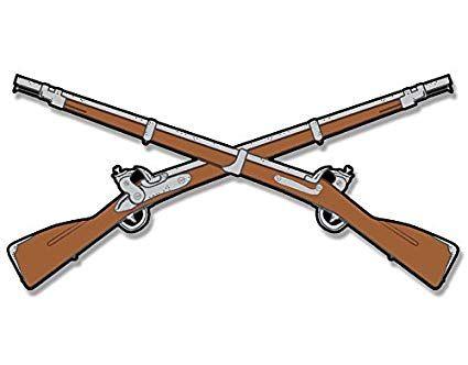 Guns Logo - Amazon.com: American Vinyl Military Crossed Rifles Sticker (Decal ...