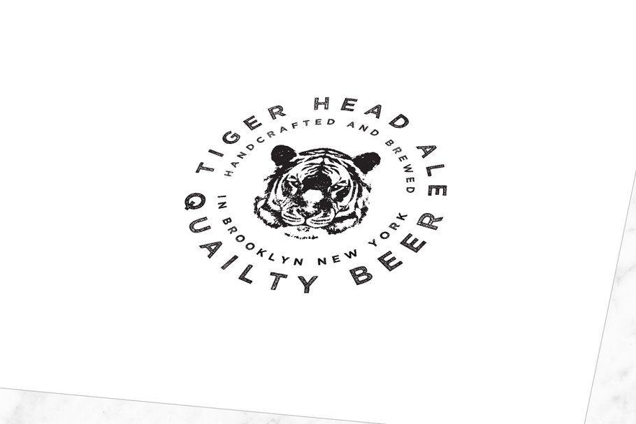 Rugged Logo - Rugged Tiger Head Logo Template